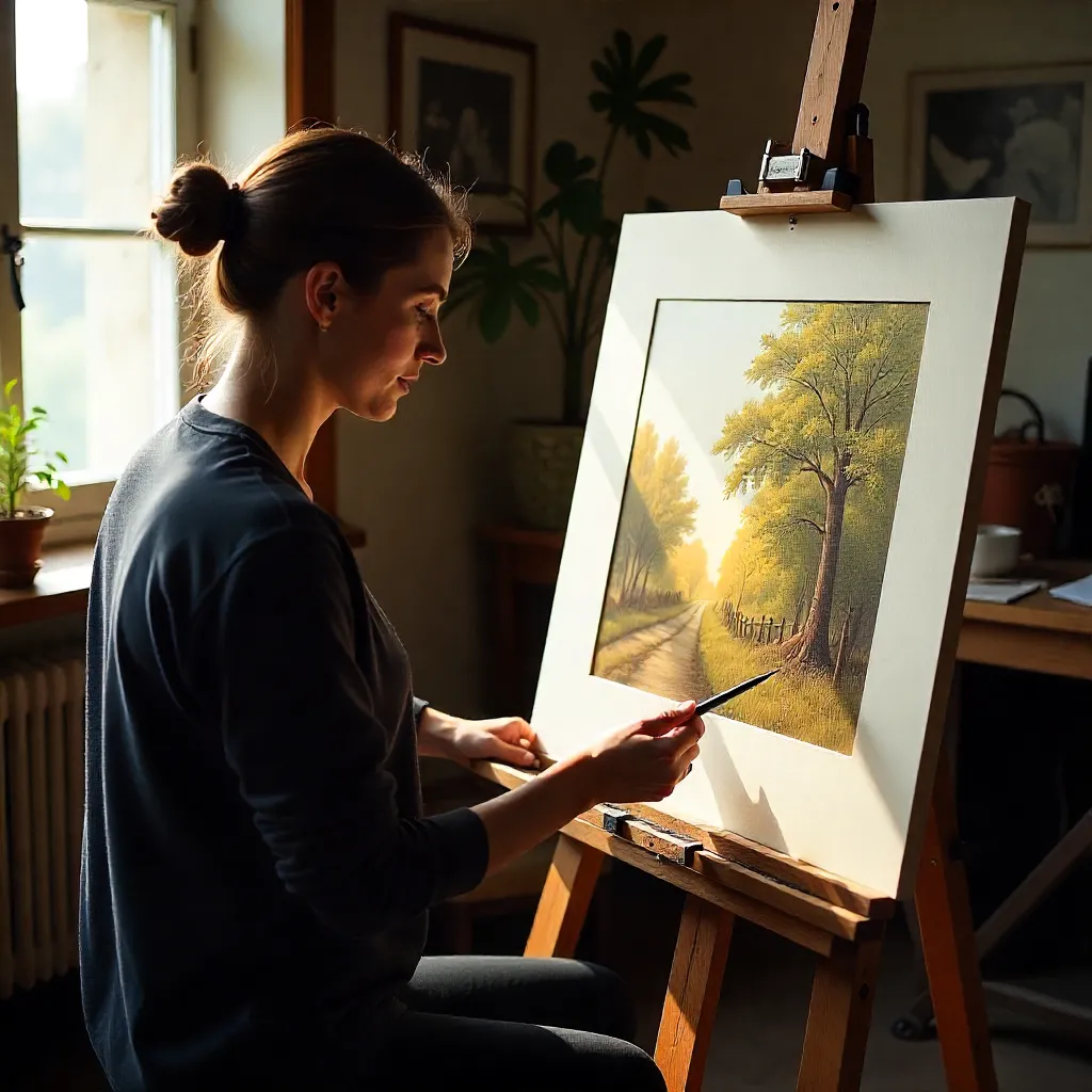 Oljemålning material